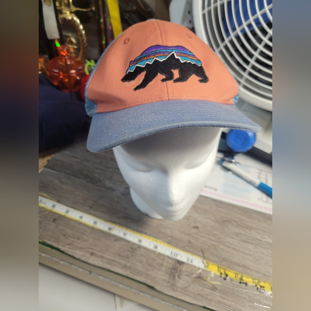 Patagonia Bear Fitz Roy Snapback Trucker Hat Mesh Cap Adjustable Multicolor